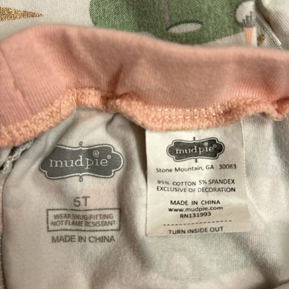 Girls Mud Pie golf pajamas, 5T - Picture 2 of 3